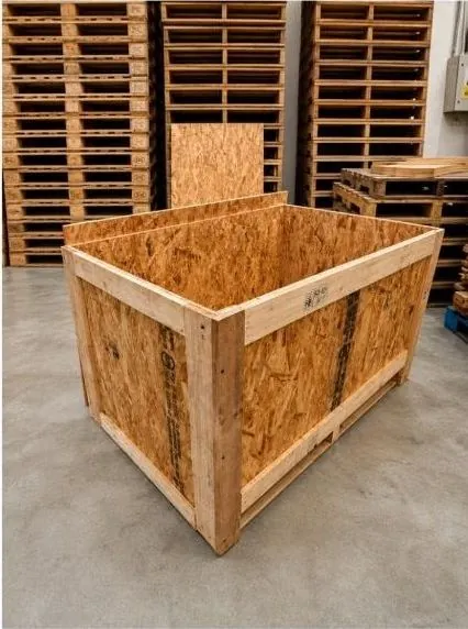 Huacal de madera de formato largo para piezas extendidas
